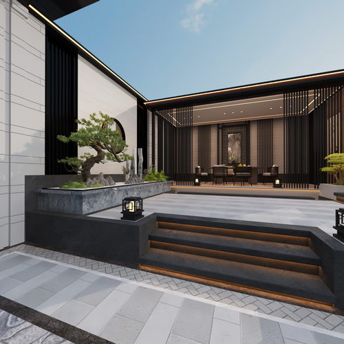 New Chinese Style Courtyard/landscape-ID:293298966