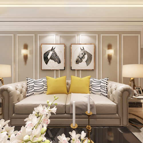 Simple European Style A Living Room-ID:336559067