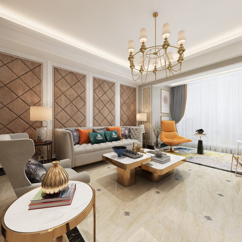 Simple European Style A Living Room-ID:952677979