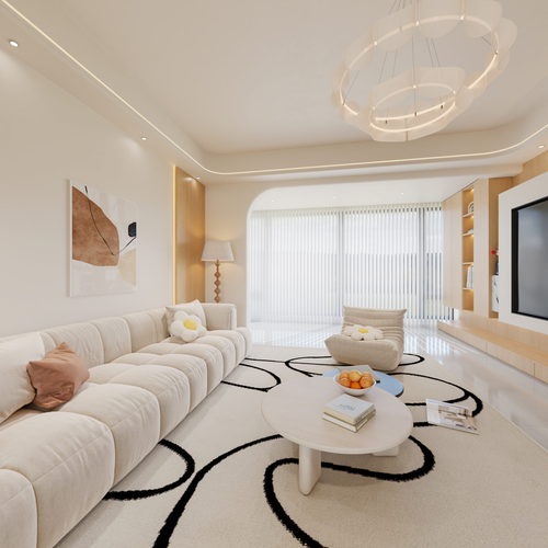 Modern A Living Room-ID:697840939