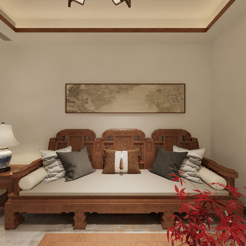 New Chinese Style A Living Room-ID:208369975