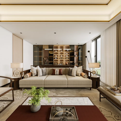 Modern A Living Room-ID:895609999