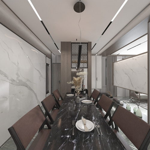 New Chinese Style Dining Room-ID:283118969
