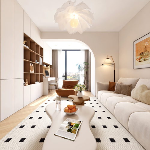 Modern A Living Room-ID:849711896