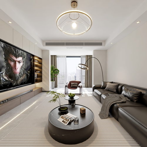 Modern A Living Room-ID:683064944
