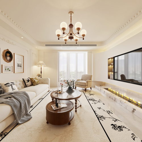 French Style A Living Room-ID:492762099