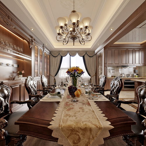 American Style Classical Style Dining Room-ID:318643095