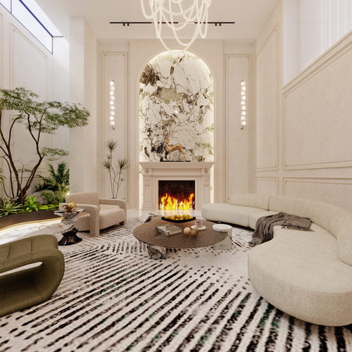 French Style A Living Room-ID:123569018