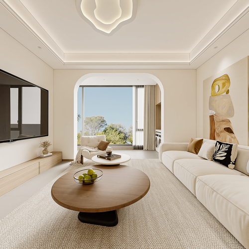 Modern A Living Room-ID:537026888