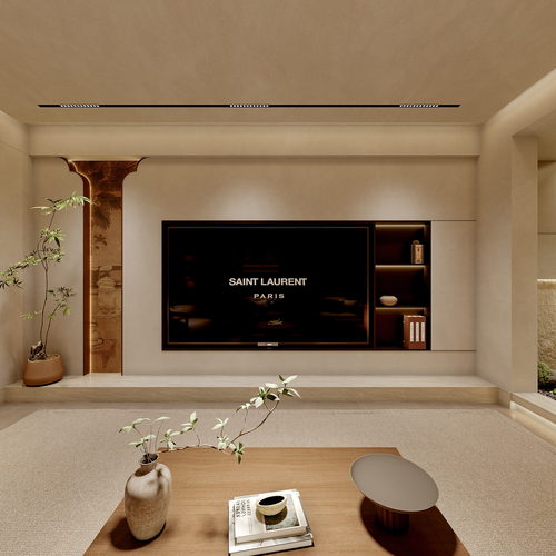 New Chinese Style A Living Room-ID:189724927