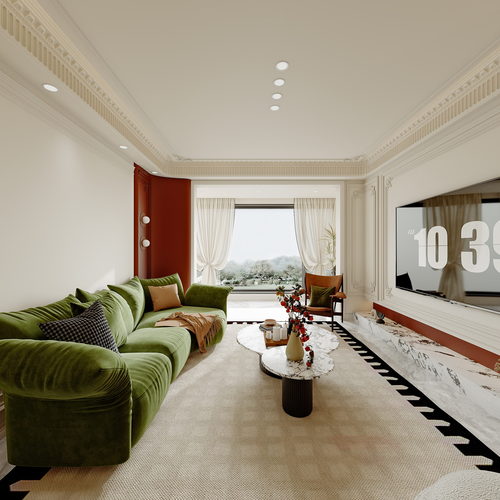 Modern A Living Room-ID:720951082