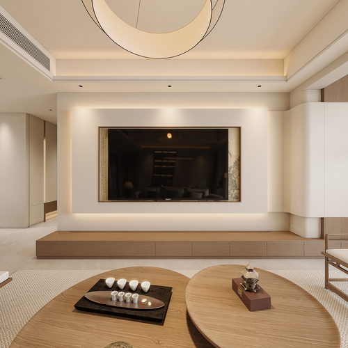New Chinese Style A Living Room-ID:814610006