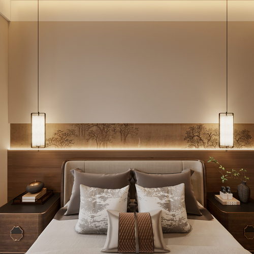 New Chinese Style Bedroom-ID:180314065