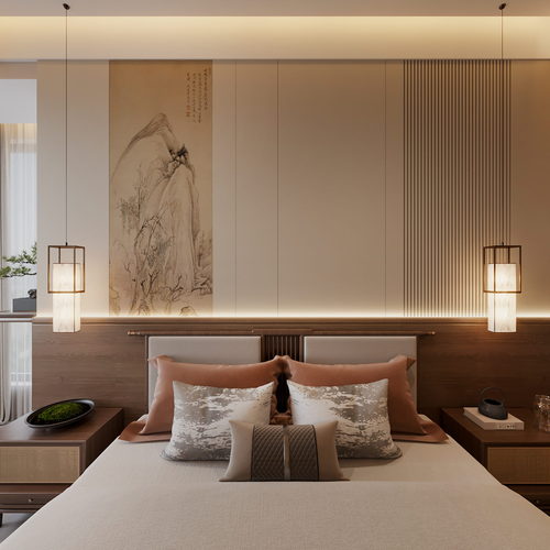 New Chinese Style Bedroom-ID:559709157