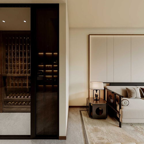 New Chinese Style A Living Room-ID:322639938