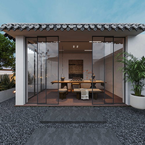New Chinese Style Courtyard/landscape-ID:240581084