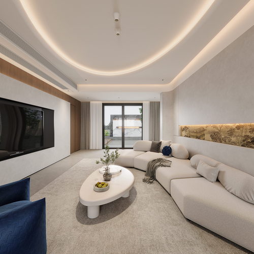 Modern A Living Room-ID:122457985