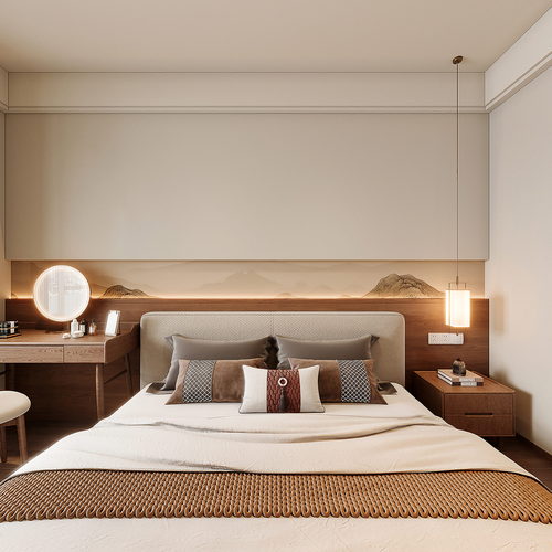 New Chinese Style Bedroom-ID:145441061