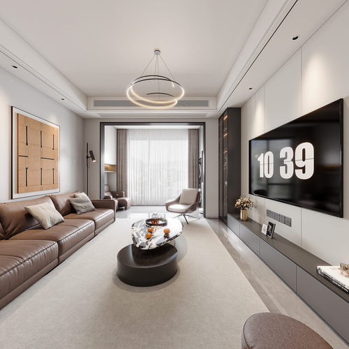 Modern A Living Room-ID:779869645