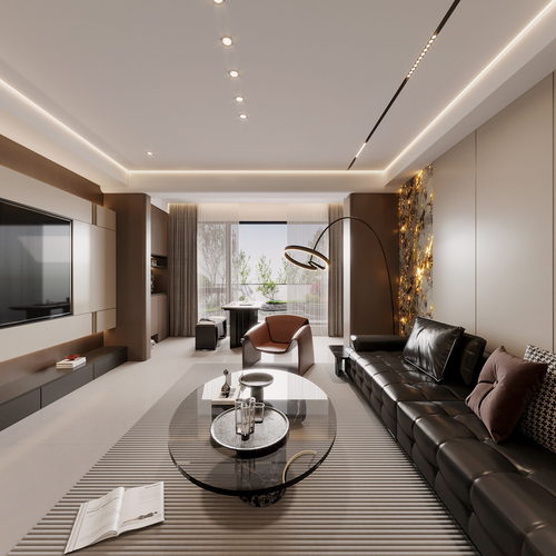 Modern A Living Room-ID:480830743