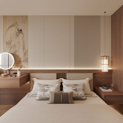 New Chinese Style Bedroom-ID:173007017