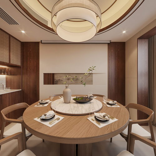 New Chinese Style Dining Room-ID:372473964