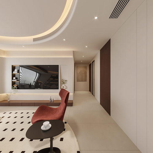 Modern A Living Room-ID:745326044