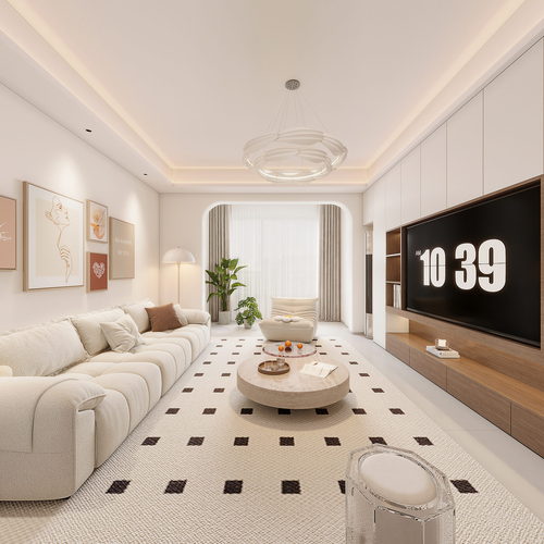 Modern A Living Room-ID:628519068