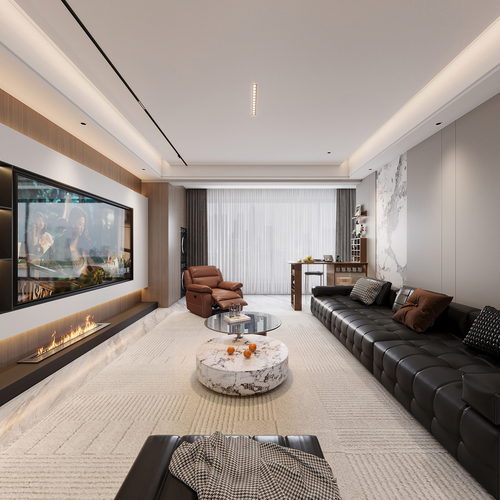 Modern A Living Room-ID:800791986