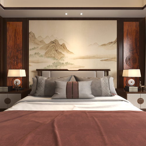 New Chinese Style Bedroom-ID:995999104