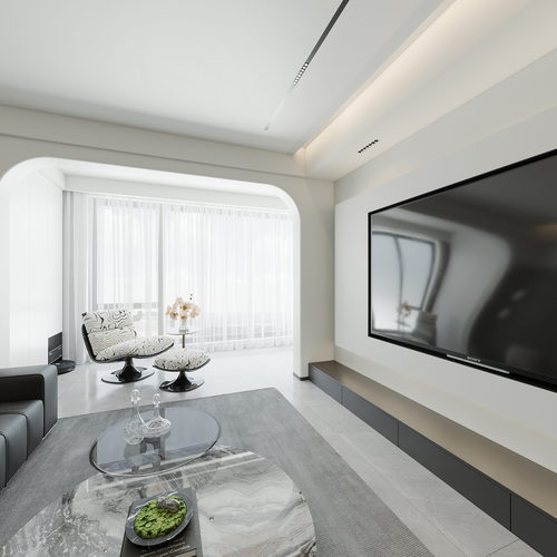 Modern A Living Room-ID:417258982