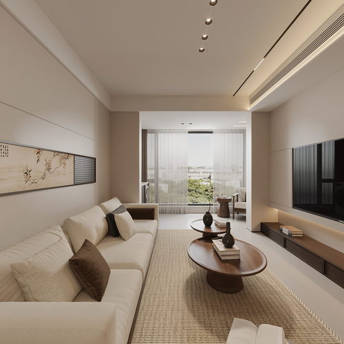 New Chinese Style A Living Room-ID:722237119