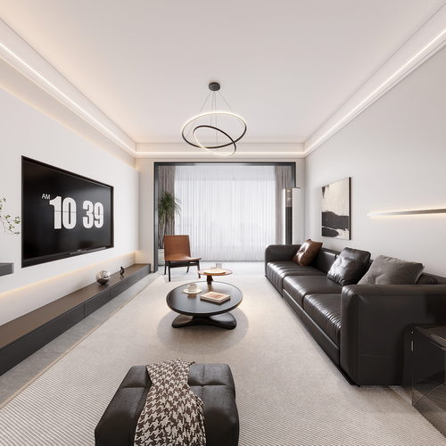 Modern A Living Room-ID:671886924