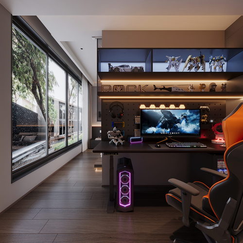 Modern Clothes Storage Area-ID:784409047