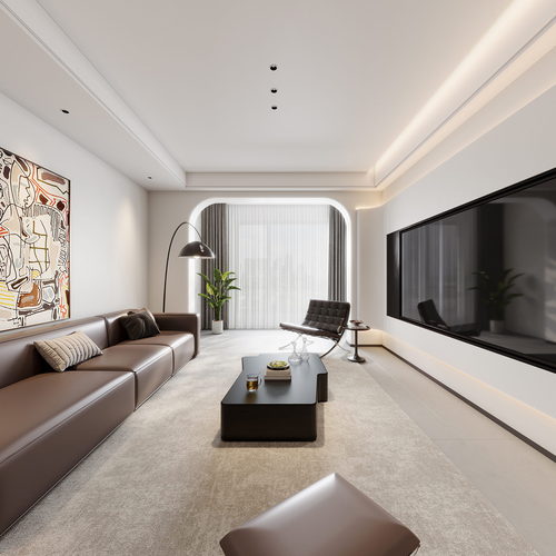 Modern A Living Room-ID:542629966