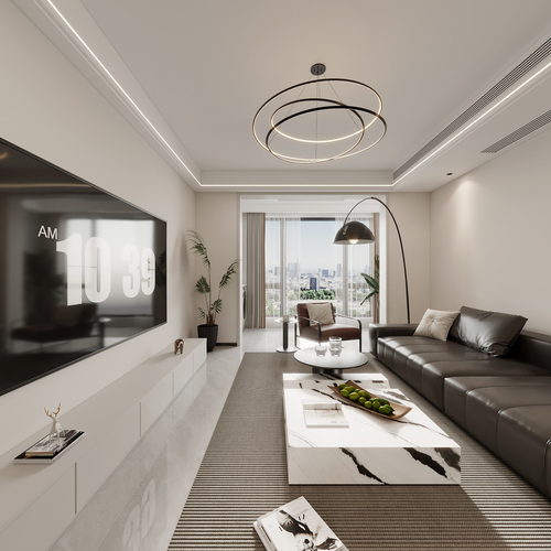 Modern A Living Room-ID:615329988