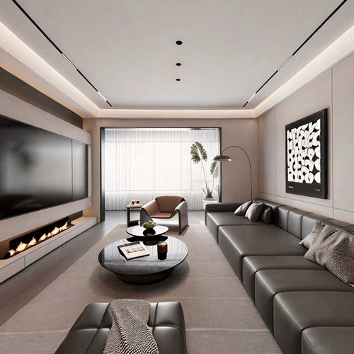 Modern A Living Room-ID:774657963