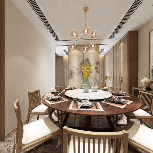New Chinese Style Dining Room-ID:535057132