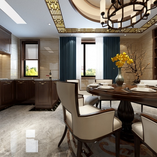 New Chinese Style Dining Room-ID:609318616