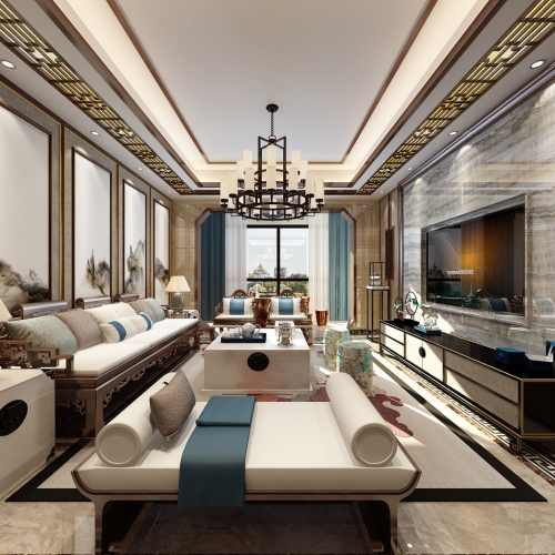 Chinese Style A Living Room-ID:613180986