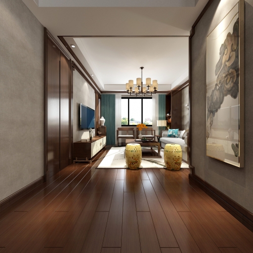 New Chinese Style A Living Room-ID:674510479