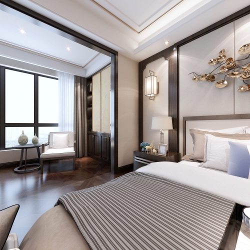 New Chinese Style Bedroom-ID:920460341