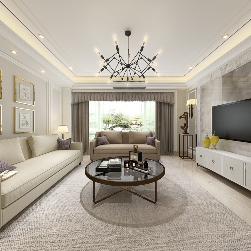 Modern American Style A Living Room-ID:346004597