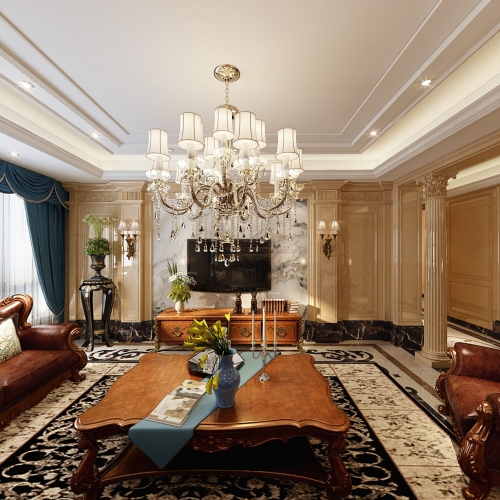 European Style A Living Room-ID:373399386