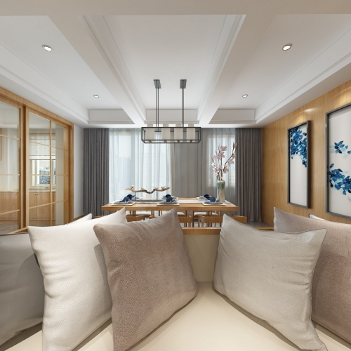 New Chinese Style A Living Room-ID:623519537