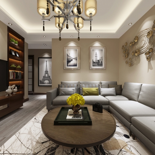 Modern A Living Room-ID:764600595