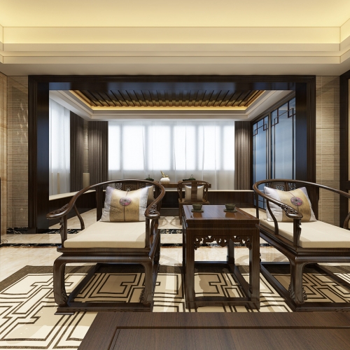 New Chinese Style A Living Room-ID:286969922