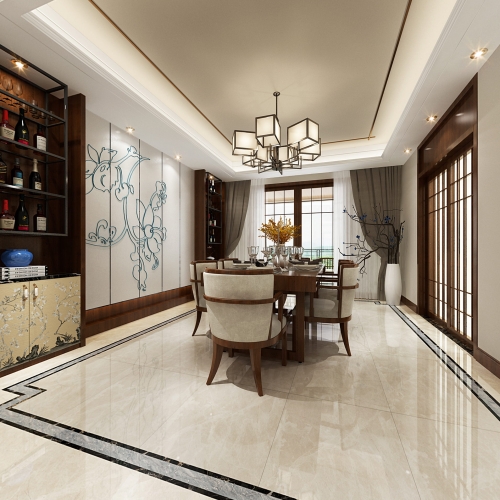 New Chinese Style Dining Room-ID:391928328