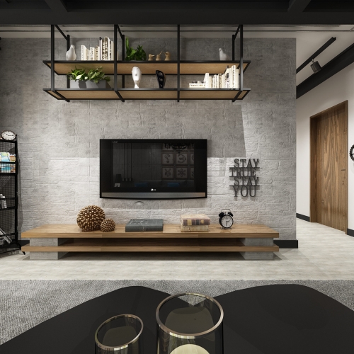 Industrial Style A Living Room-ID:564997813