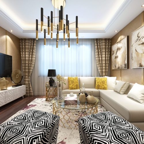 New Chinese Style A Living Room-ID:577310763